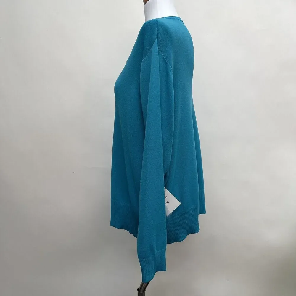 Joseph A.‎ Women's Cardigan Knit Sweater Size 1X Blue Long Sleeve NWT
